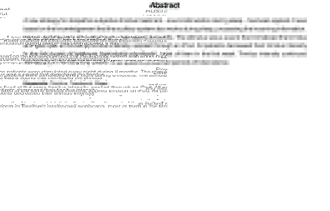 Tinnitus: the first study evaluating acoustic stimulation during sleep
