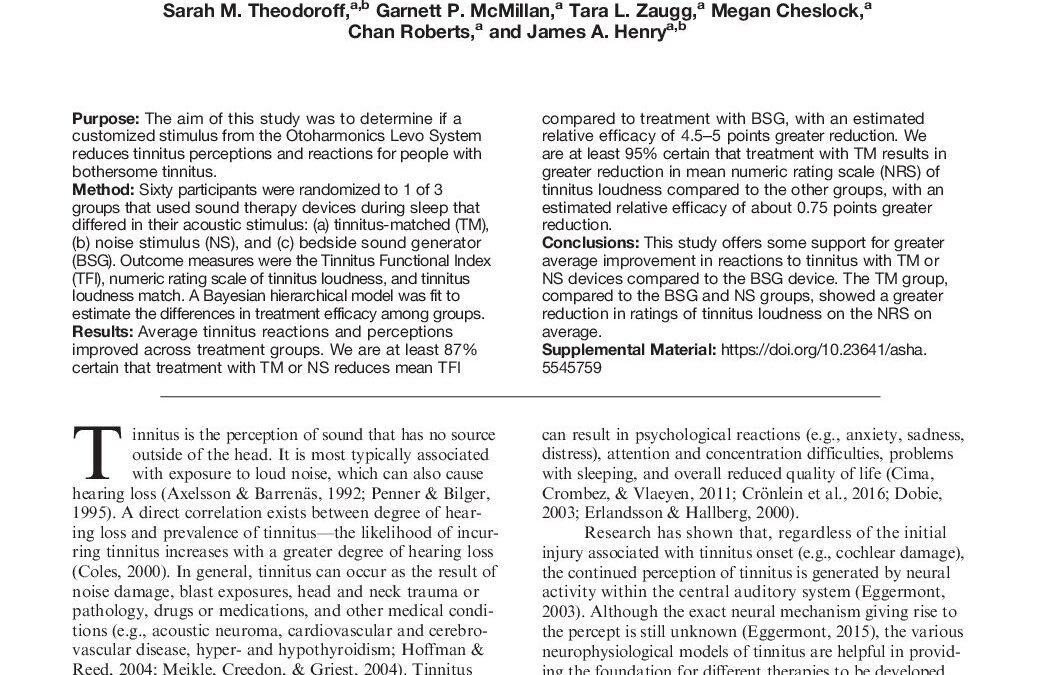 Randomized clinical trial: personalized sound therapy during sleep vs. alternatives